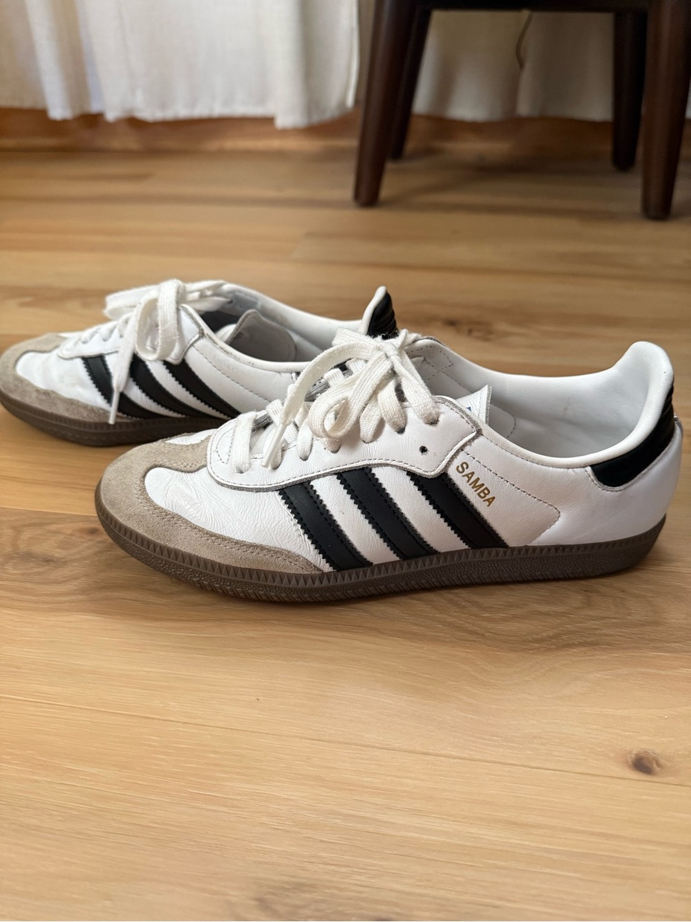 adidas OG White Black Samba Leather Sneakers